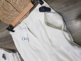 Quần ZARA linen ống rộng