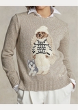 Áo len RALPH LAUREN kem gấu chó