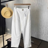 Quần baggy STRADIVARIUS trắng xắn gấu