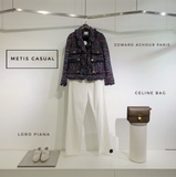 Áo khoác EDWARD ACHOUR PARIS Tweed cổ bẻ