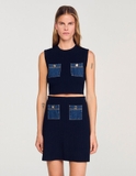 Chân váy SANDRO navy (có set)