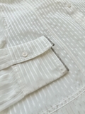 Sơ mi BRUNELLO CUCINELLI trắng xếp ly