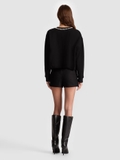 Hoodie ALICE & OLIVIA cổ viền cườm
