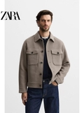 Khoác dạ ZARA MAN túi ngực