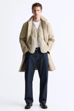 Trendcoat kaki 4 khuy nâu
