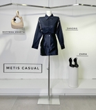 Sơ mi SANDRO navy bling vai ( có set )