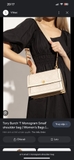 Small T monogram denim shoulder bag