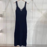 Váy Maje 2 dây dáng dài viền cổ