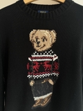 Áo len RALPH LAUREN đen gấu hoạ tiết đỏ