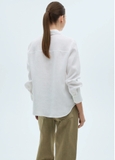 Sơ mi MANGO linen túi ngực