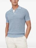 Polo BRUNELLO xanh khuy cổ
