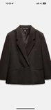 Blazer ZARA nâu kẻ