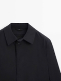 Áo khoác MASSIMO DUTTI đen dáng dài