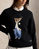 Áo len RALPH LAUREN gấu đen đính hoa