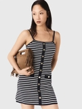 Váy MAJE 2 dây kẻ đen