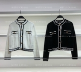 Cardigan KARL LAGERFELD 2 màu viền đen