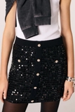 Chân váy MAJE đen bling (có set)