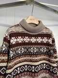 Áo len LORO PIANA họa tiết nâu