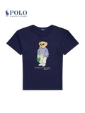 Tshirt RALPH LAUREN navy gấu áo kẻ