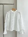 Sơ mi SEZANE ren 3D trắng