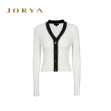 Cardigan JORYA trắng viền đen