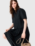 Sơ mi MAJE navy đá cộc tay ( có set)