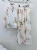 Set Zimmermann áo + chân váy hoa dài