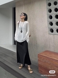 Chân váy UNIQLO lụa satin