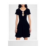 Váy SANDRO cổ viền đá chân bồng