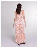 Váy MAJE lụa hoa nhí cam