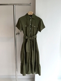 Váy sơ mi RALPH LAUREN linen túi ngực