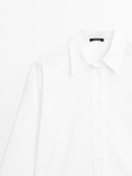 Sơ mi MASSIMO DUTTI dáng rộng đuôi tôm