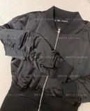 Váy Zara đen dáng bomber kéo khóa