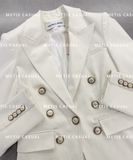 Blazer VERONICA trắng 6 khuy