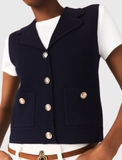 Áo MAJE gile navy cổ bẻ