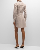 Váy sơ mi VERONICA kẻ nâu