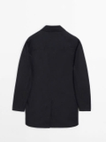 Áo khoác MASSIMO DUTTI đen dáng dài