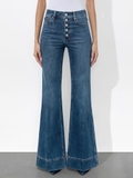 Quần jean ALICE OLIVIA 5 khuy ống vẩy