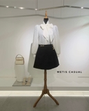 Sơ mi Alice+ Olivia kem ren dập cổ nơ