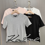 Tshirt KARL LARGERFELD trơn thêu nổi chân