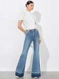 Quần jean ALICE OLIVIA ống vẩy gấu đậm