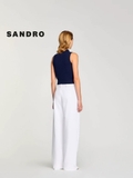 Áo SANDRO sát nách navy cổ bẻ