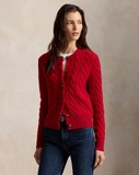 Cardigan RALPH LAUREN vặn thừng khuy sừng 2026