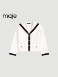 Cardigan MAJE viền đen cổ bẻ