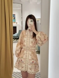 Váy ZIMMERMANN cam dài tay dáng ngắn