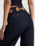 Quần jean ALICE OLIVIA belt xích vàng