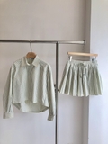 Set SANDRO áo sơ mi + chân váy ngắn