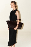 Váy COS sát nách lụa dài cột eo