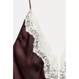 Váy ZARA 2 dây lụa cải ren trắng