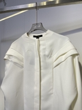 Sơ mi MASSIMO DUTTI cổ tròn xếp ly vai